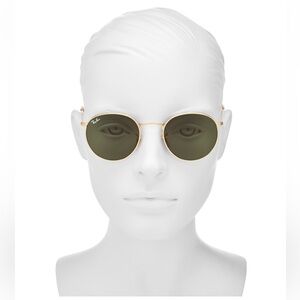 Ray-Ban Gold Frame with Green Lenses Sunglasses